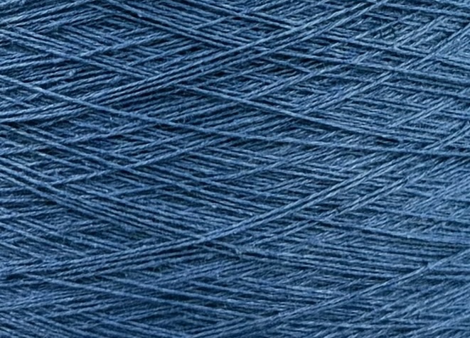 Toscano S.r.L. Art. Seta 854 Nm 2/30 – Garn aus Seide, Baumwolle, Viskose und Leinen col. Denimblau 4039